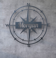 Custom Name Compass Sign - Personalized Metal Wall Art - Compass Rose Wall Hanging