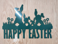 Happy Easter Bunny Metal Sign