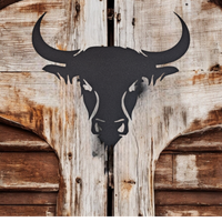 Buffalo Head Metal Sign - Rustic Home Decor Sign