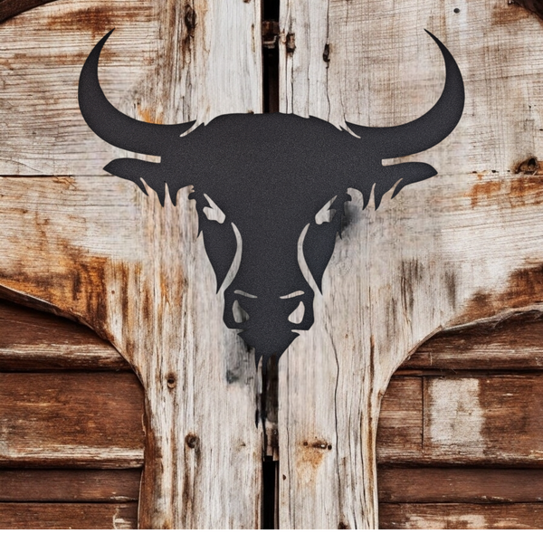 Buffalo Head Metal Sign - Rustic Home Decor Sign