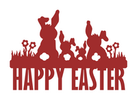 Happy Easter Bunny Metal Sign
