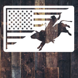 Bull Rider American Sign - Western Metal Wall Décor