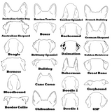 Personalized Dog Ear Outline and Name Sign - Dog Lover Gift