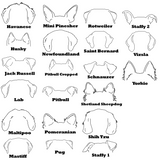 Personalized Dog Ear Outline and Name Sign - Dog Lover Gift