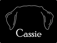 Personalized Dog Ear Outline and Name Sign - Dog Lover Gift