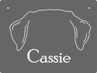 Personalized Dog Ear Outline and Name Sign - Dog Lover Gift