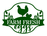 Farm Fresh Eggs Chicken Coop Metal Sign