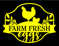 Farm Fresh Eggs Chicken Coop Metal Sign