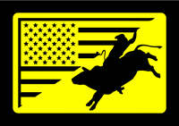 Bull Rider American Sign - Western Metal Wall Décor