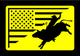 Bull Rider American Sign - Western Metal Wall Décor