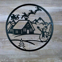 Christmas scene sign