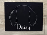 Personalized Dog Ear Outline and Name Sign - Dog Lover Gift